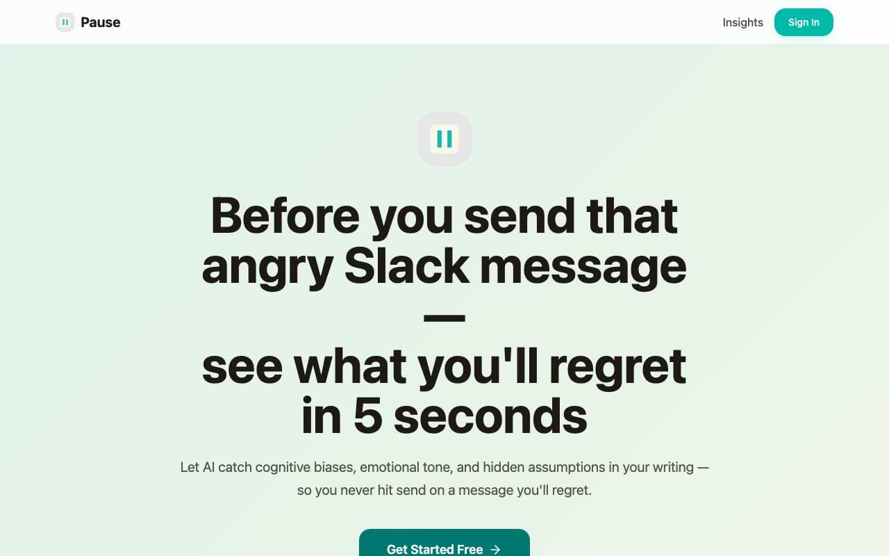 Pause App interface preview