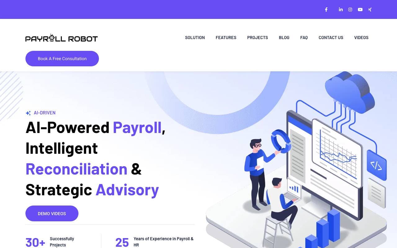 Payroll Robot interface preview