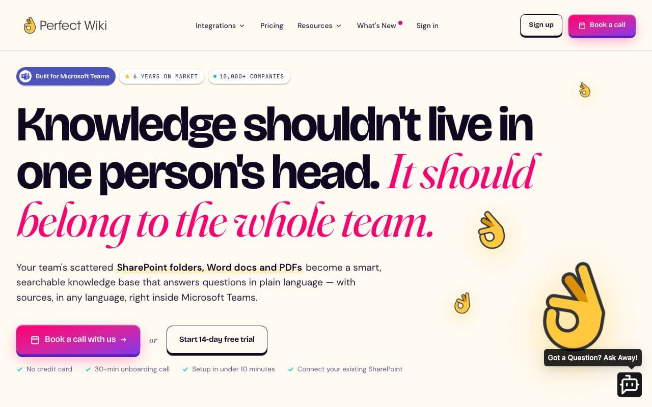 Perfect Wiki interface preview