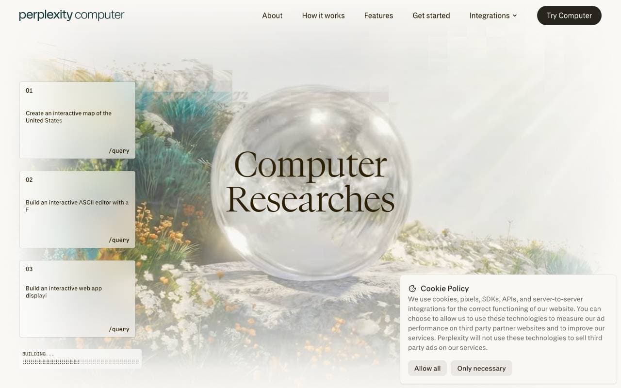 Perplexity Computer interface preview