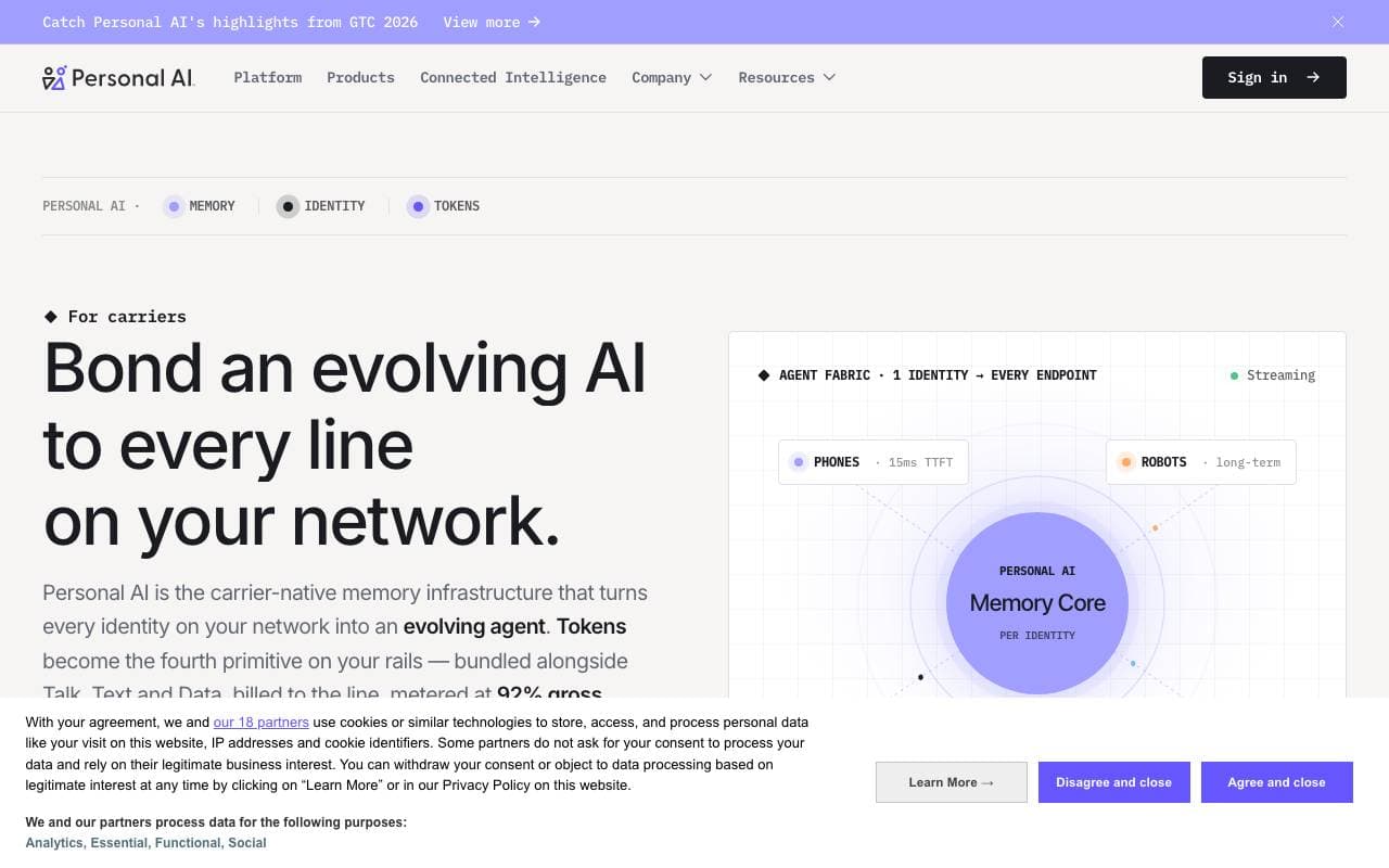 Personal AI interface preview