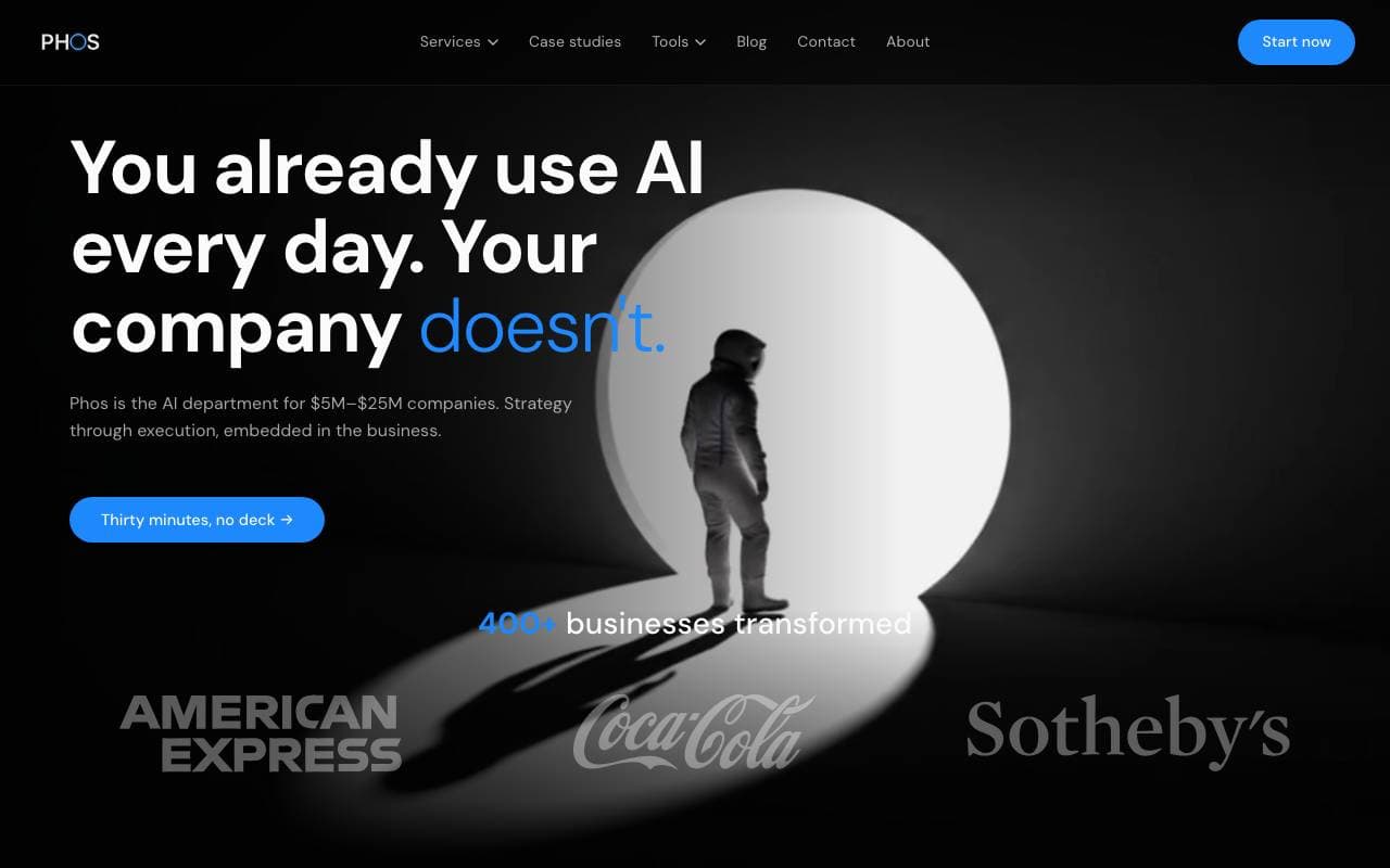 Phos AI Labs interface preview
