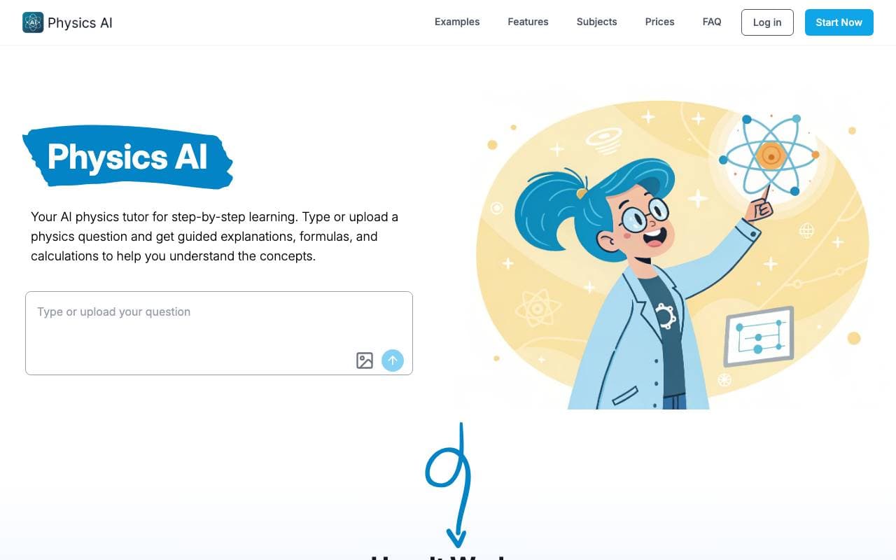 Physics AI Tutor interface preview