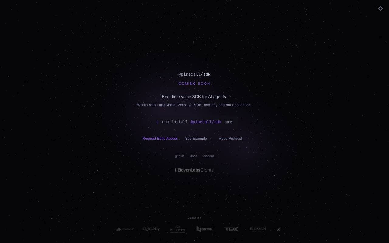 Pinecall interface preview