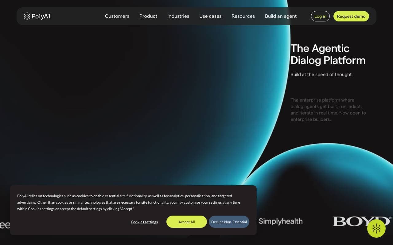PolyAI agent interface preview