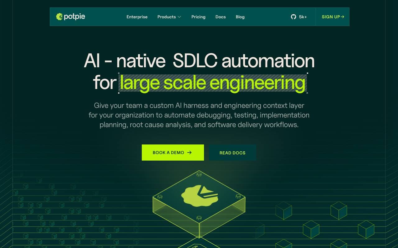 Potpie AI interface preview