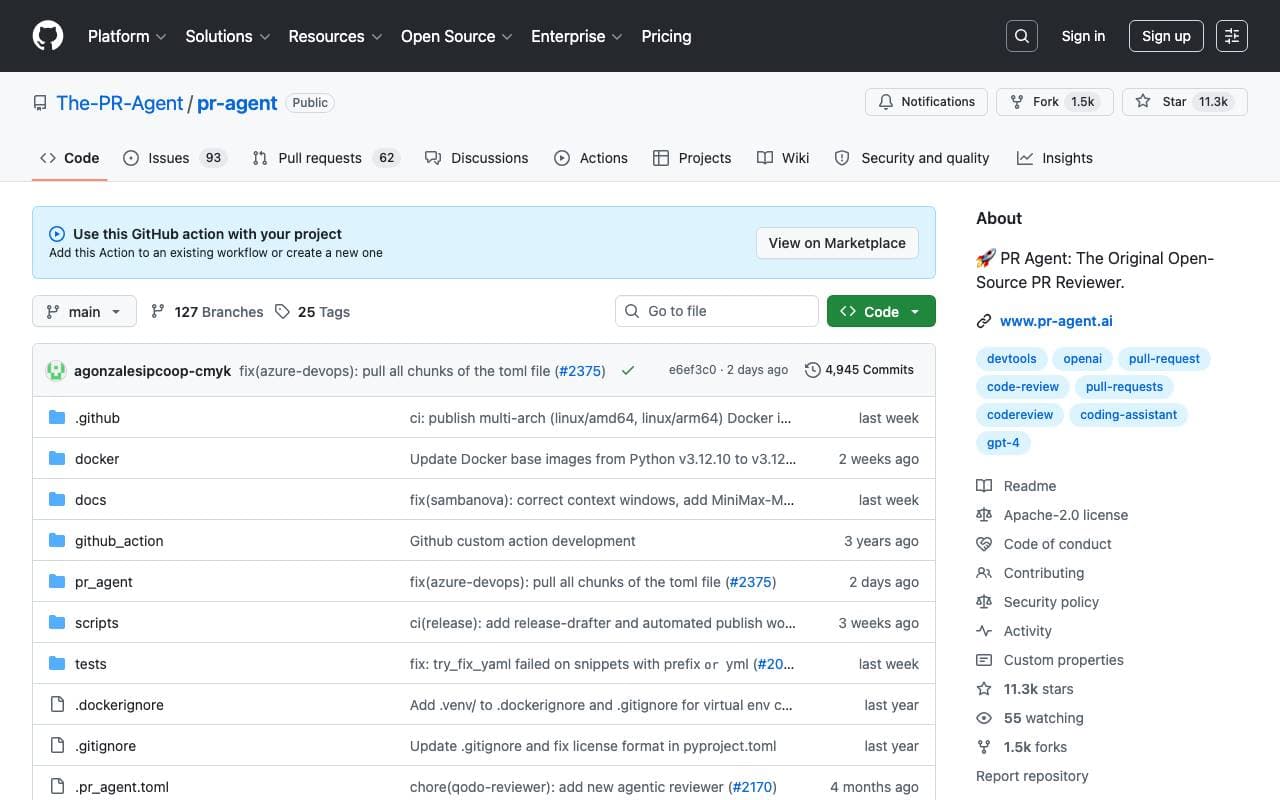 PR-Agent interface preview