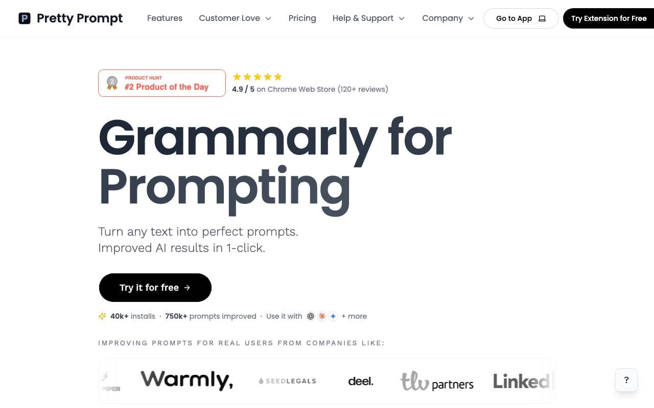 Pretty Prompt interface preview