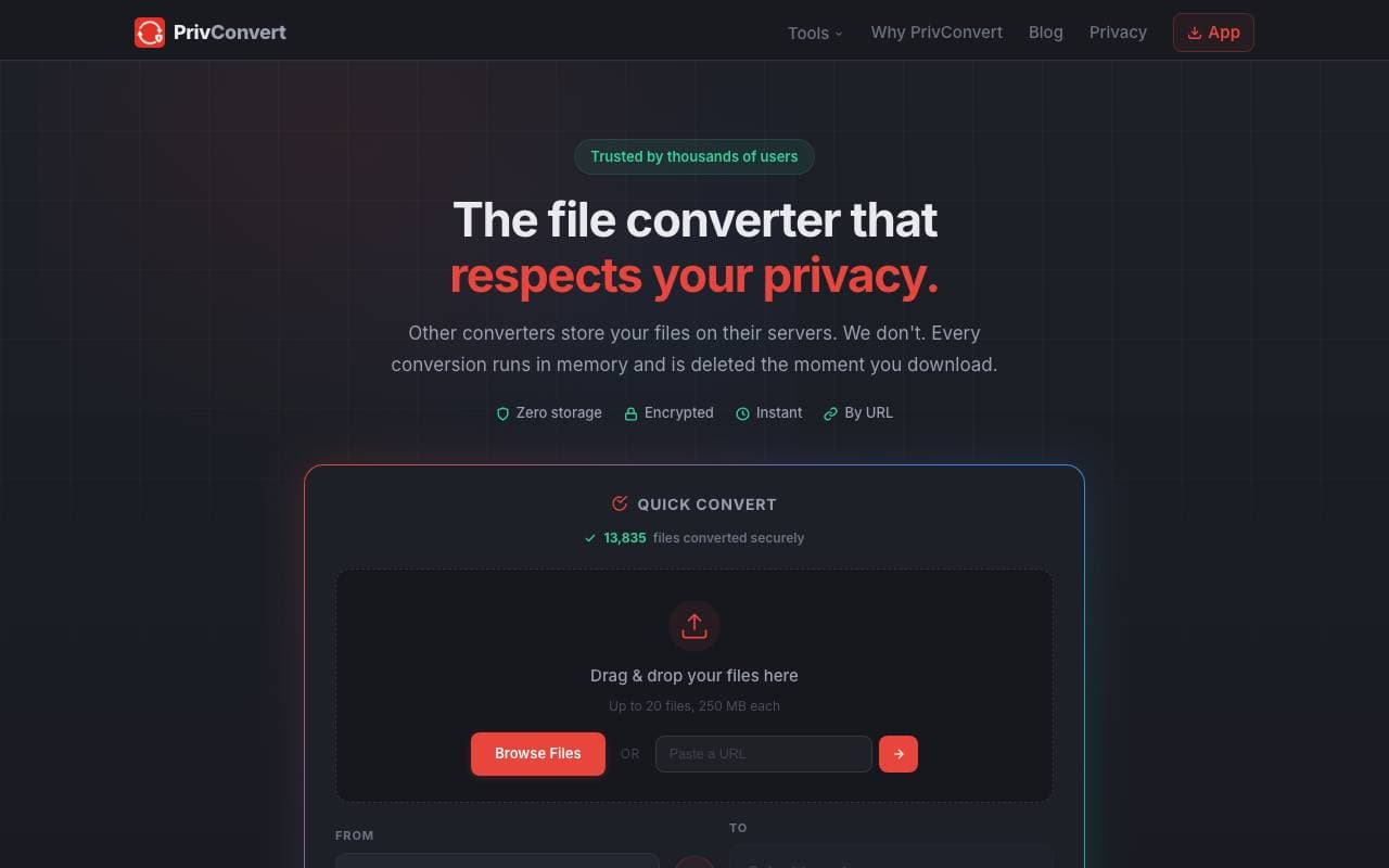 PrivConvert interface preview