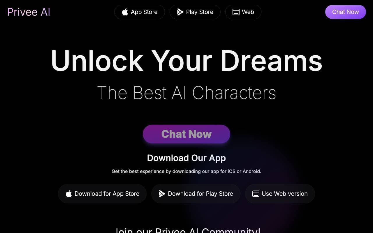 Privee AI interface preview