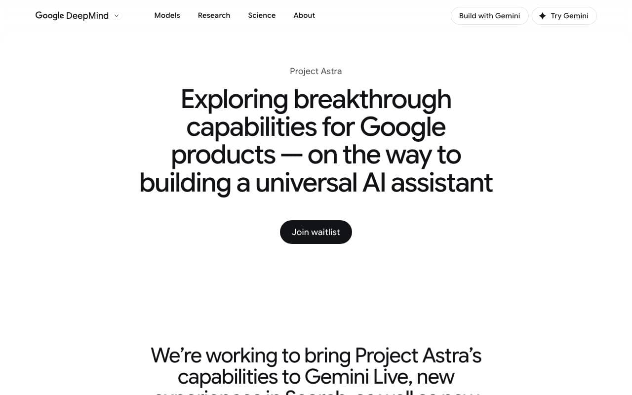Project Astra interface preview
