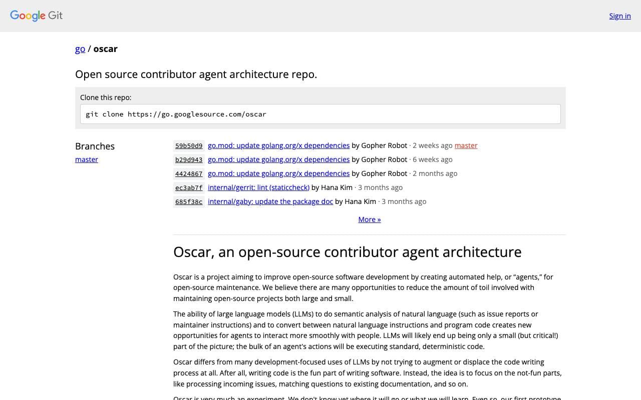 Project Oscar interface preview