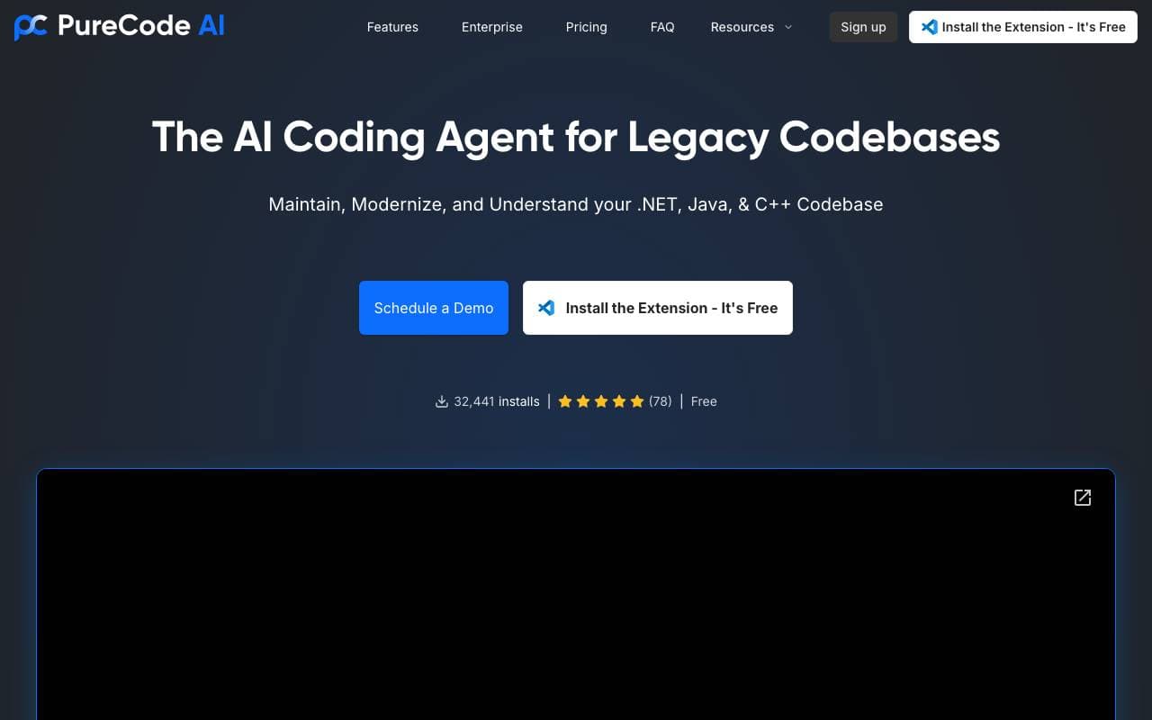 PureCode AI interface preview