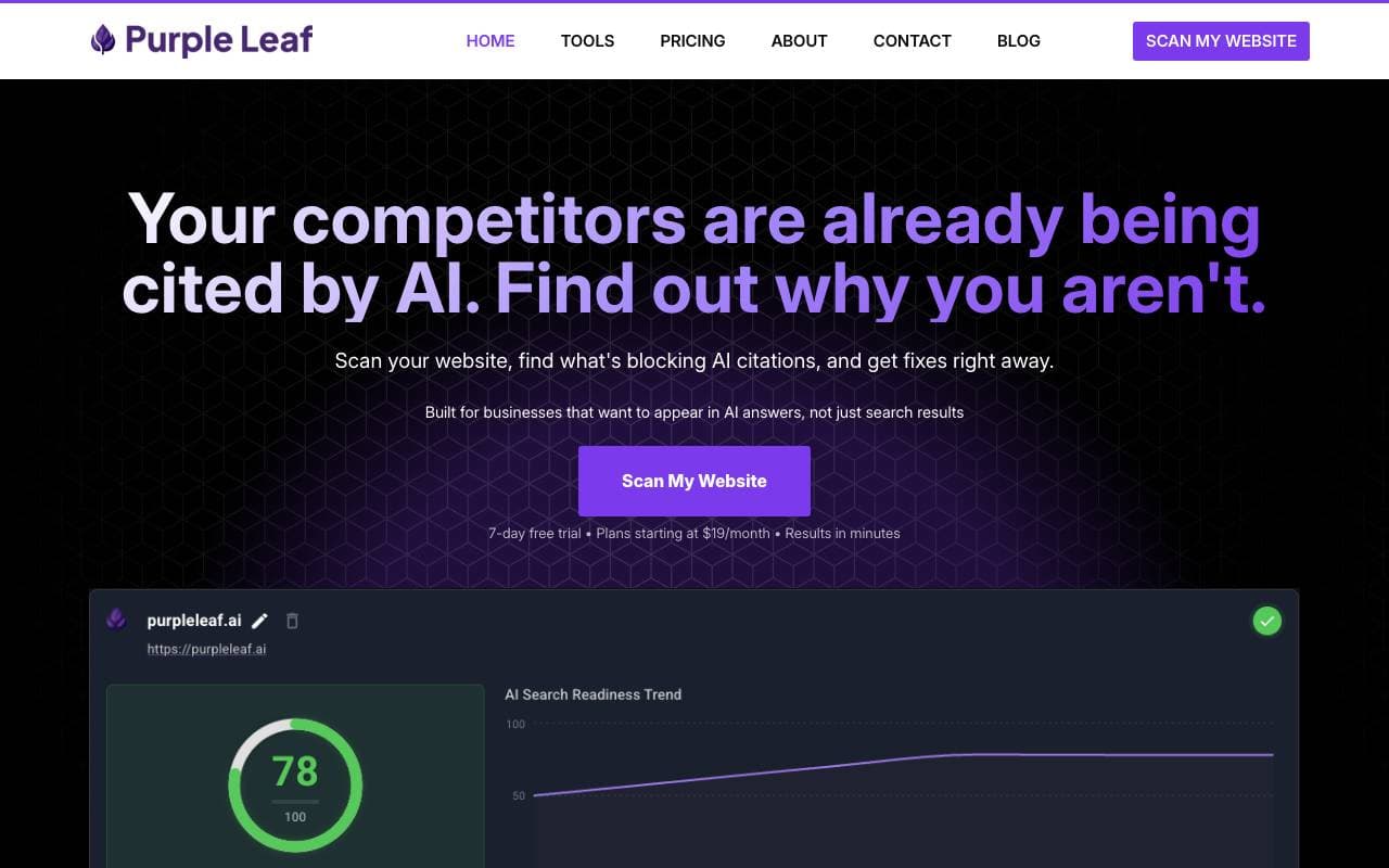 Purple Leaf interface preview
