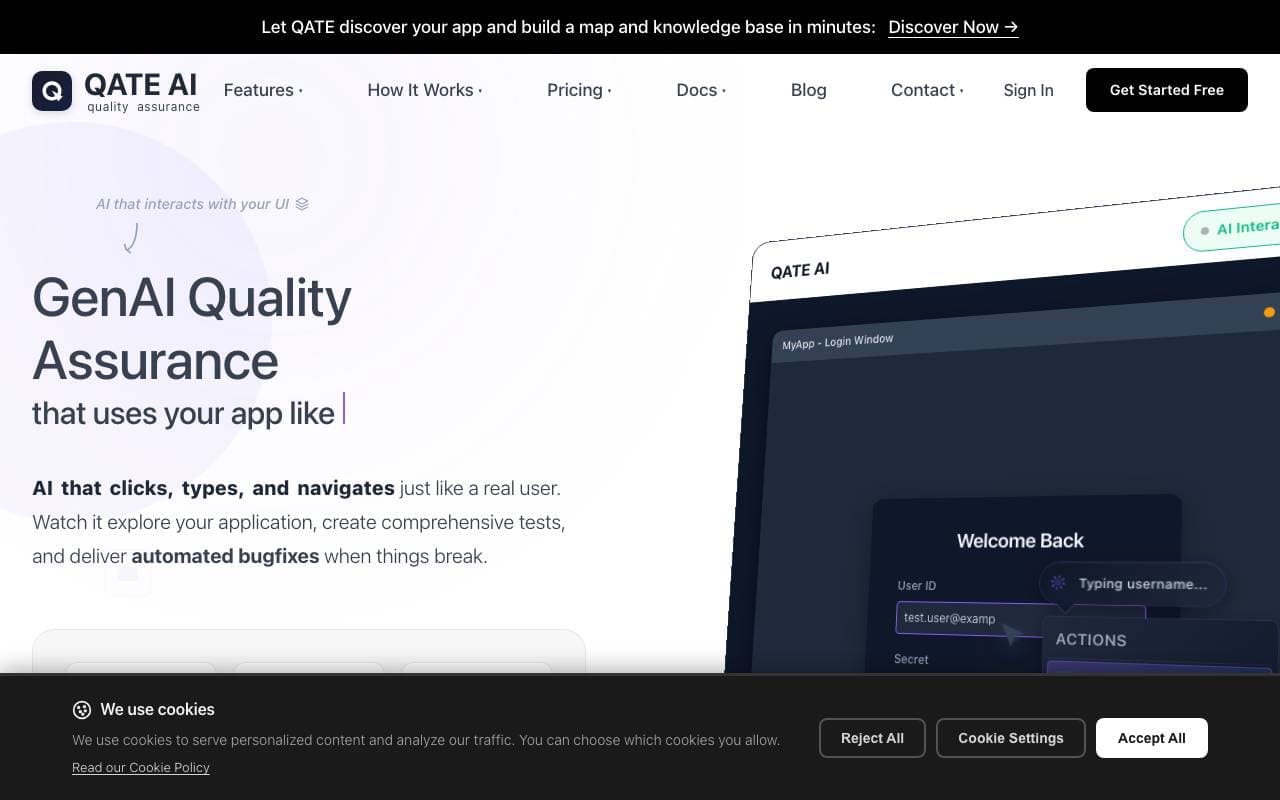 Qate AI interface preview