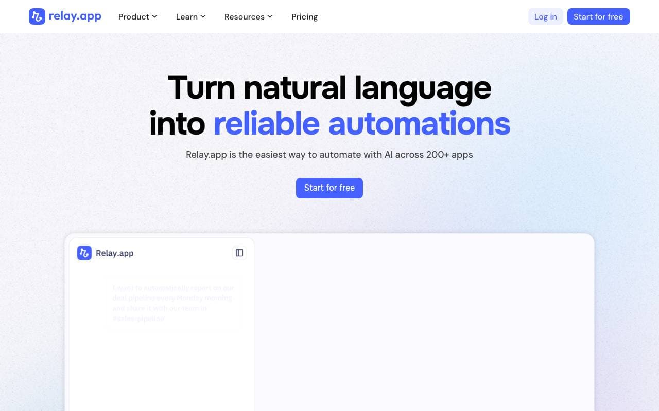 Relay.app interface preview
