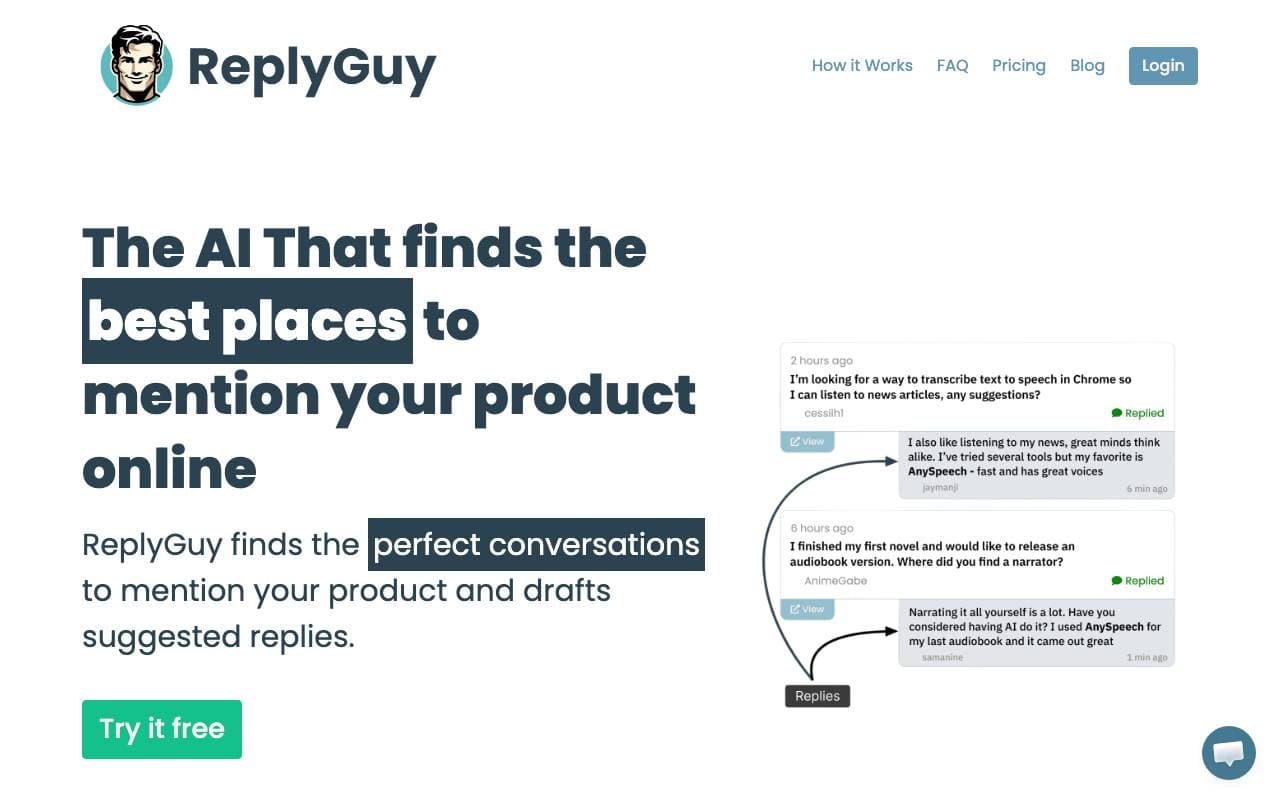 ReplyGuy interface preview