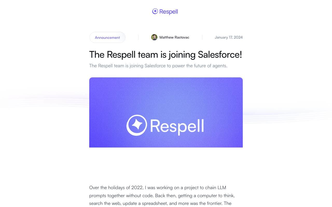 Respell AI interface preview