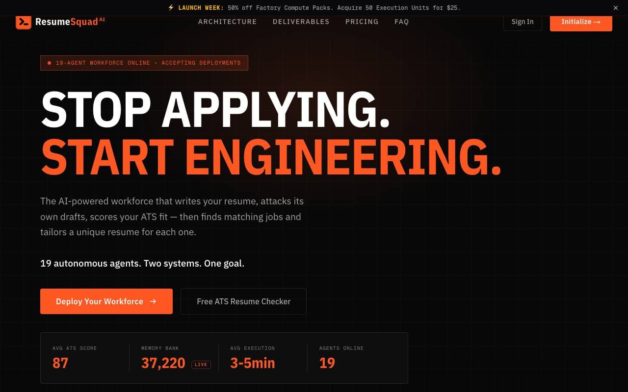 Resume Squad interface preview