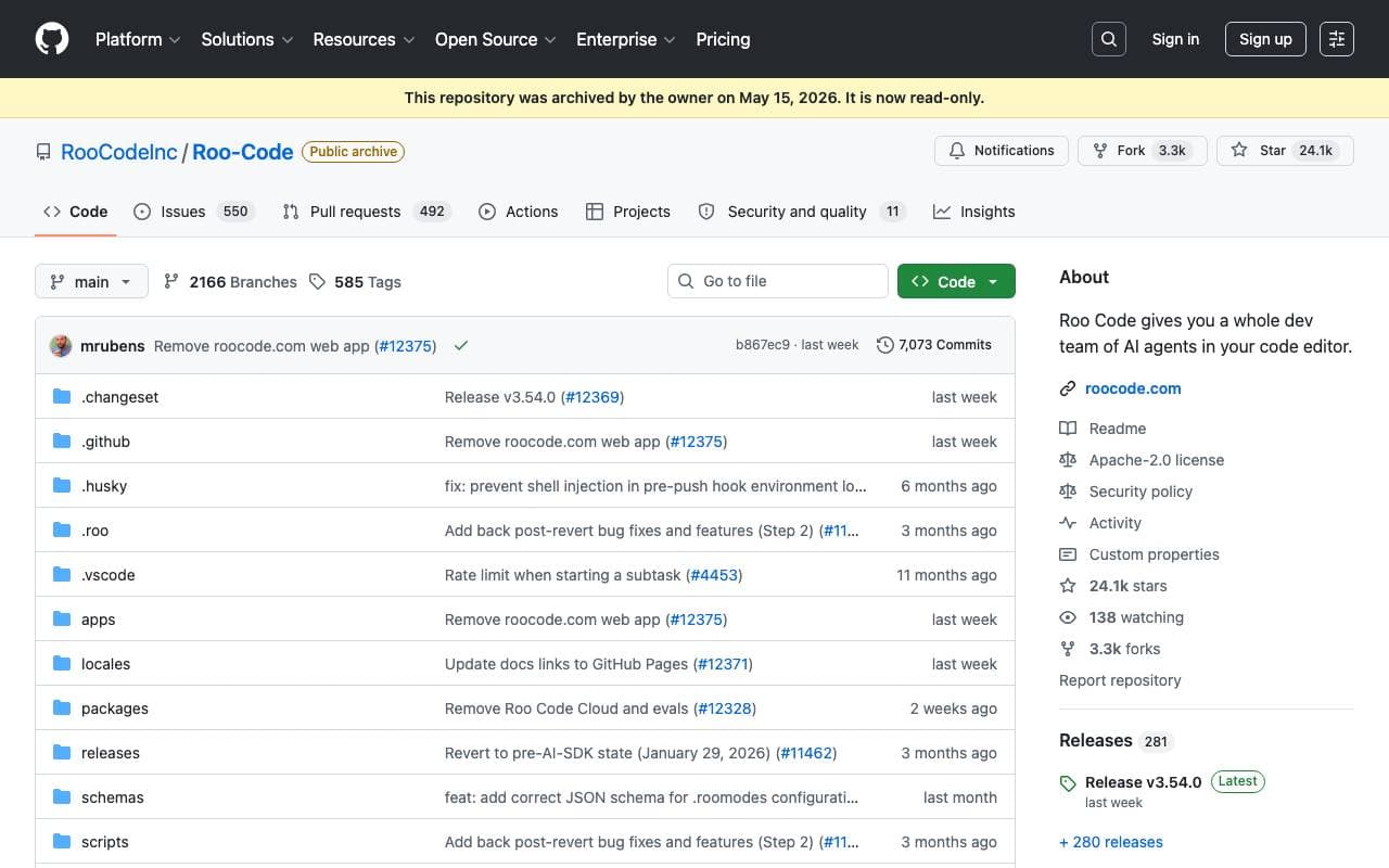 Roo Code interface preview