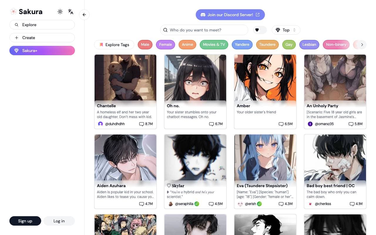 Sakura AI interface preview