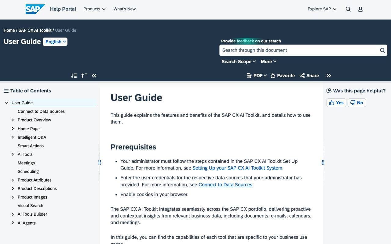 SAP Shopping Assistant interface preview