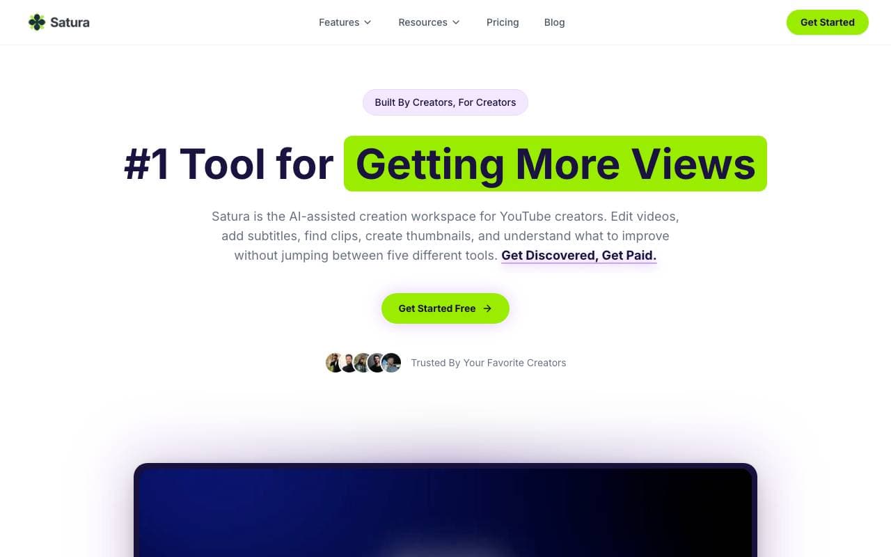 Satura AI interface preview