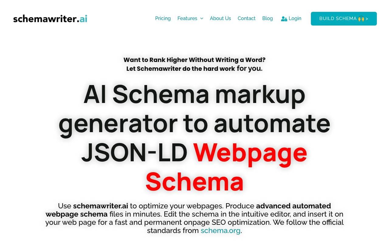 schemawriter.ai interface preview