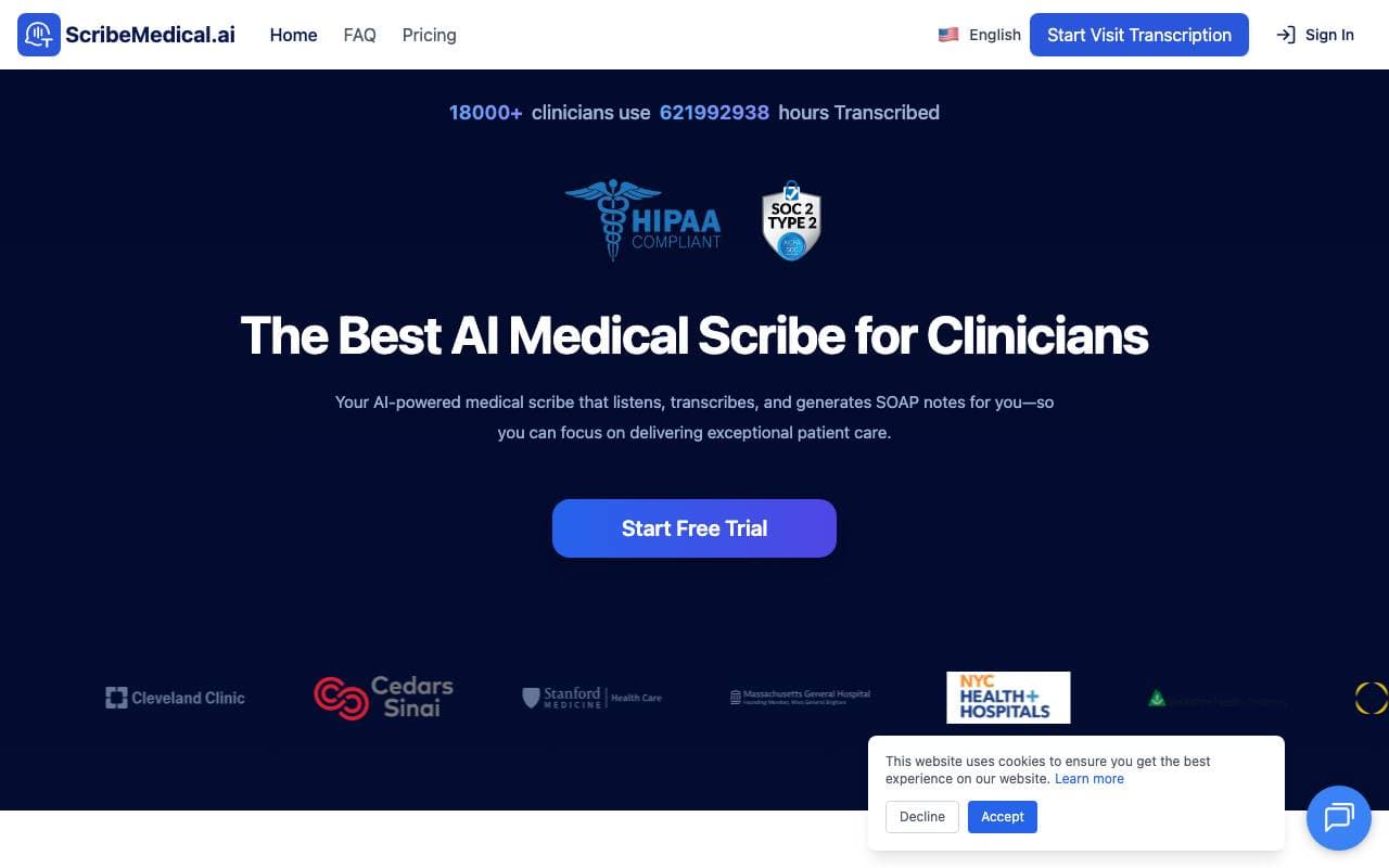ScribeMedical AI interface preview