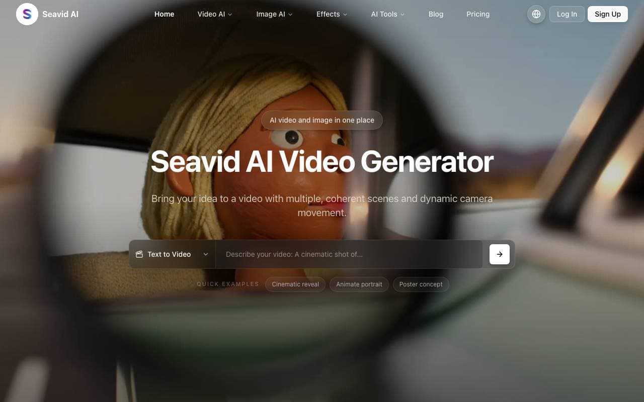 Seadance AI interface preview