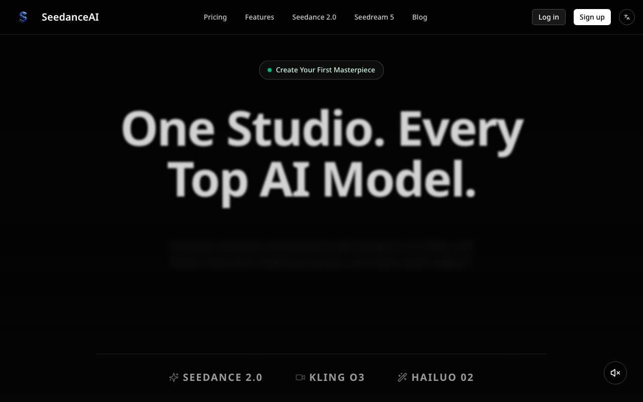 Seedance AI interface preview