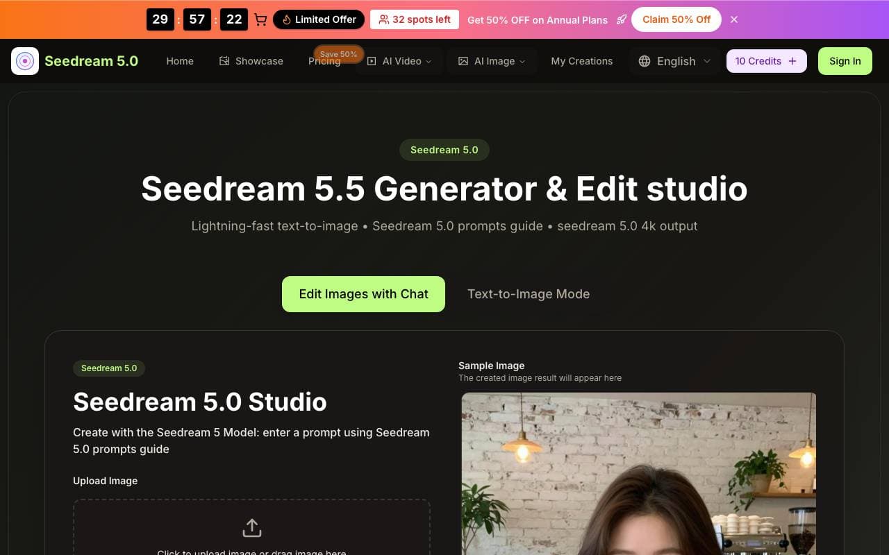 seedream 5 interface preview