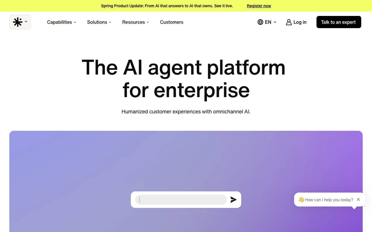 Sendbird AI Agent interface preview