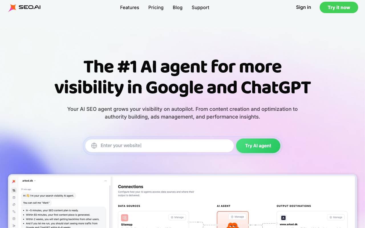 SEO AI interface preview