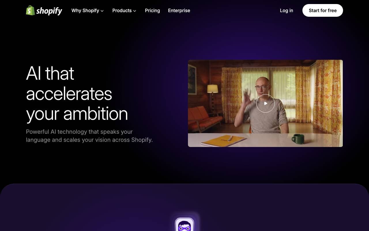 Shopify Sidekick interface preview