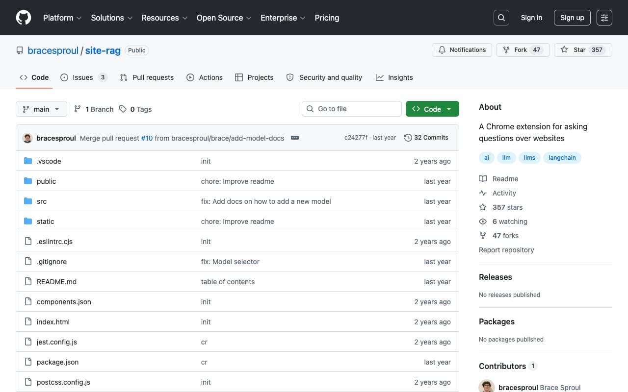 Site Rag interface preview