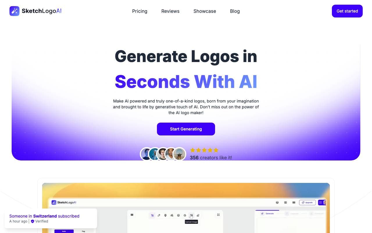Sketch Logo AI interface preview