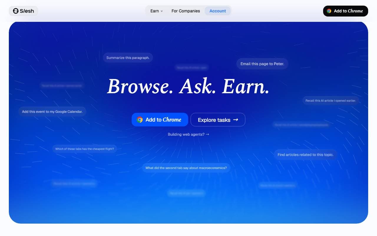 Slesh.ai interface preview
