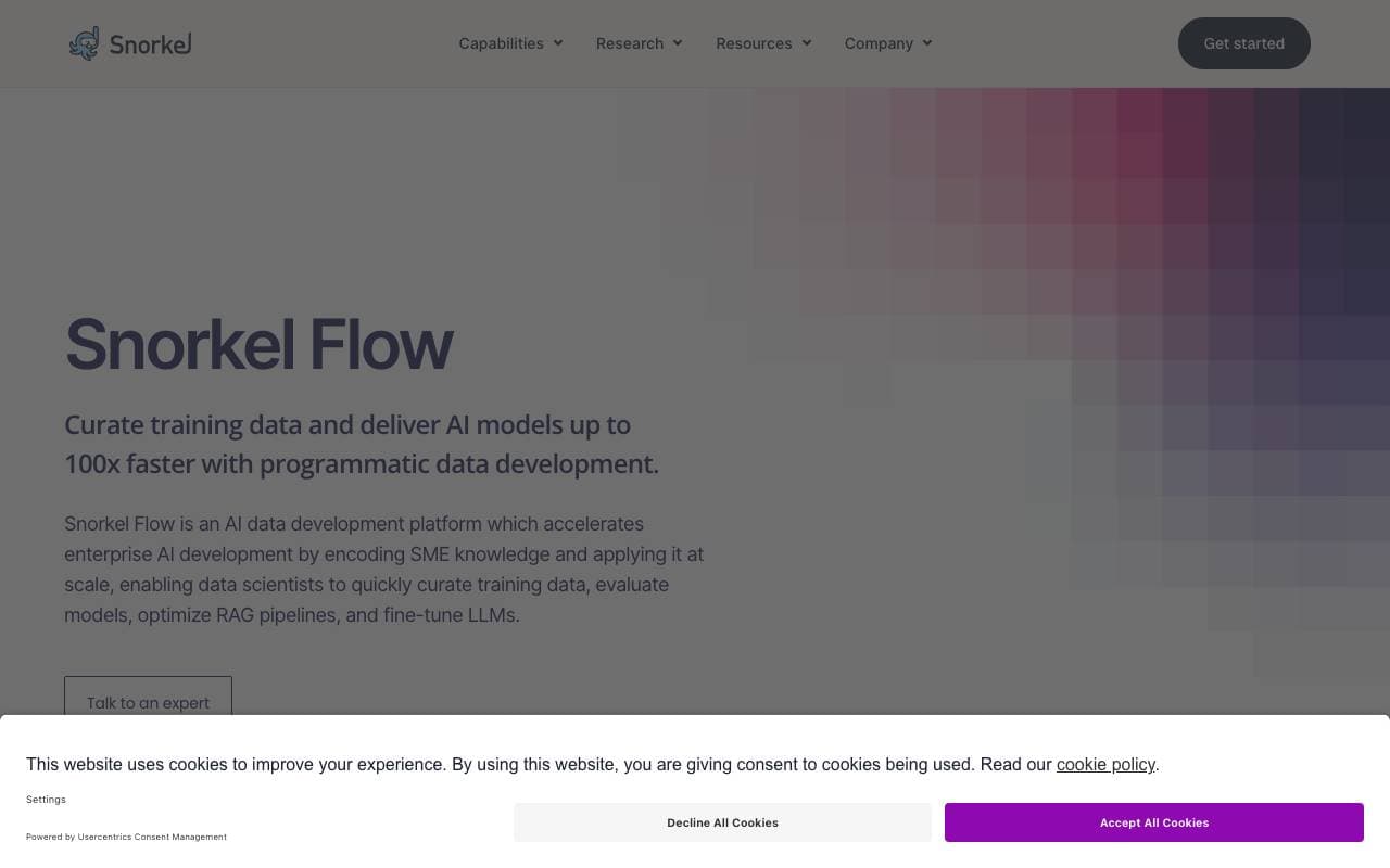 Snorkel Flow interface preview