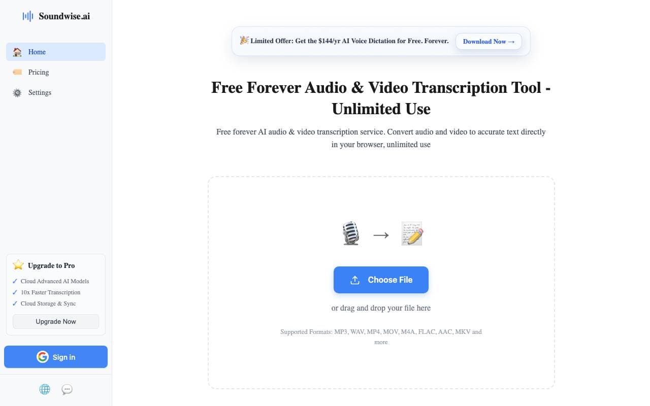 SoundWise.ai interface preview
