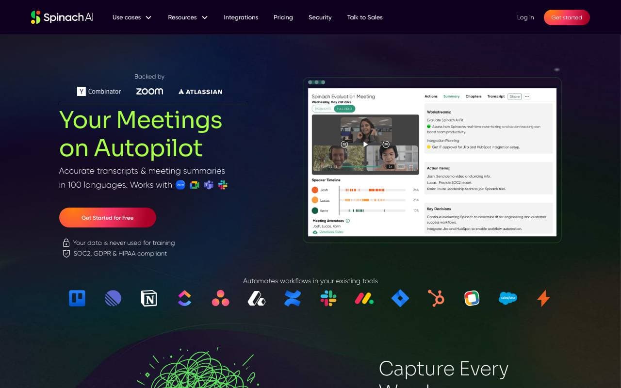 Spinach AI interface preview