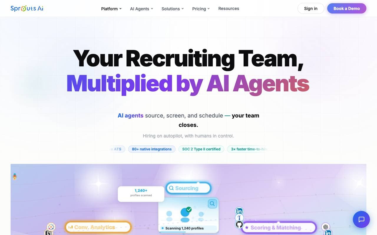 Sprouts AI interface preview