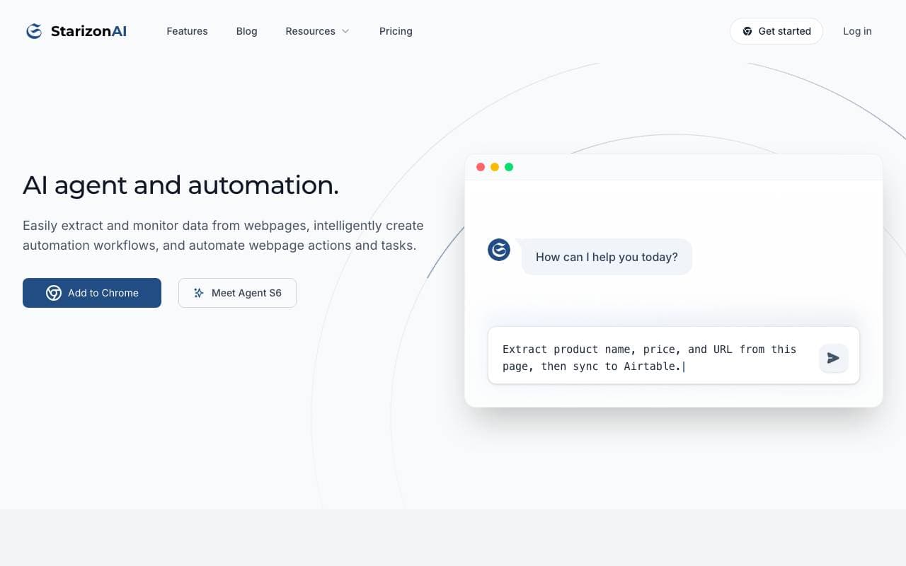Starizon AI interface preview