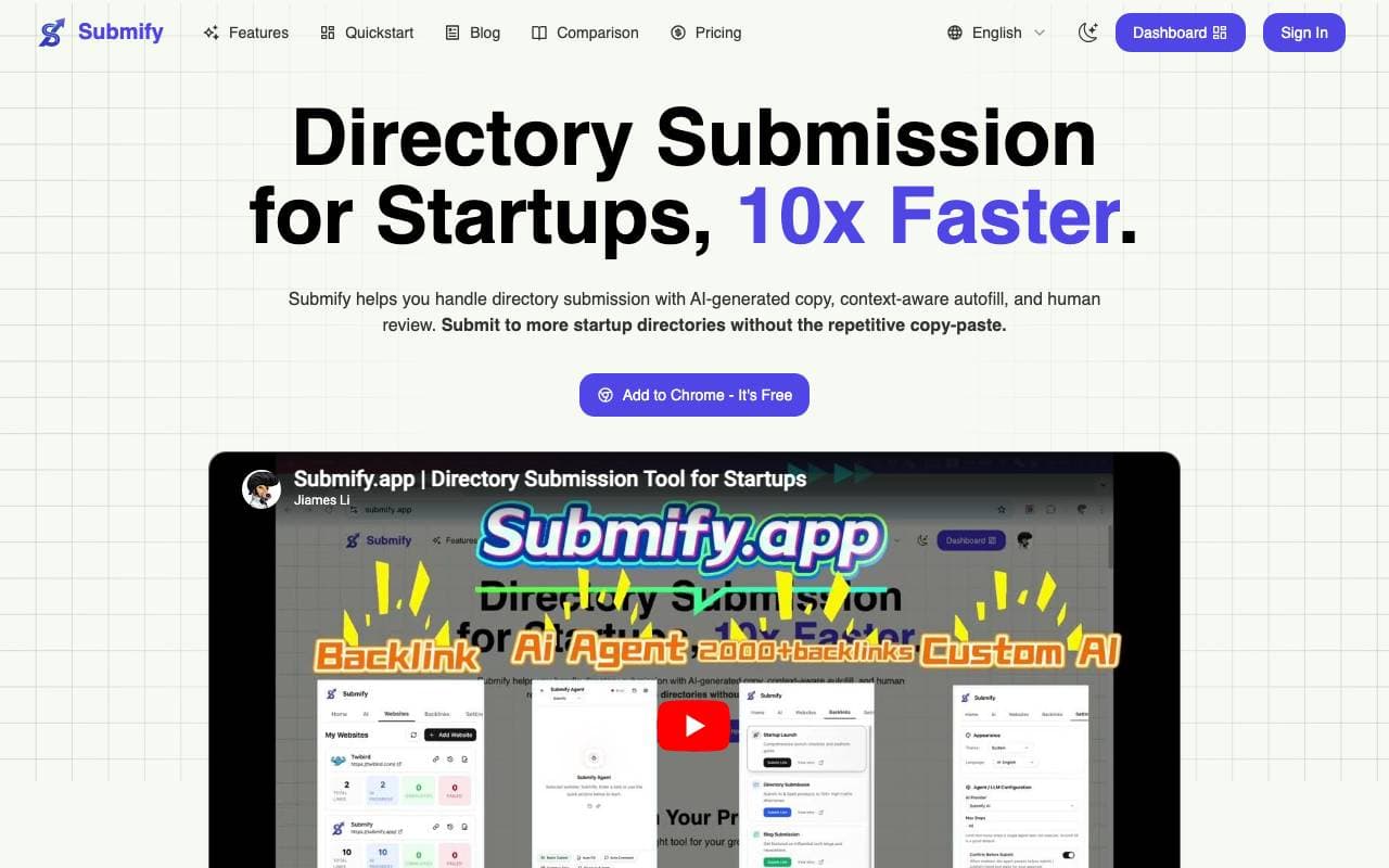 Submify.app interface preview