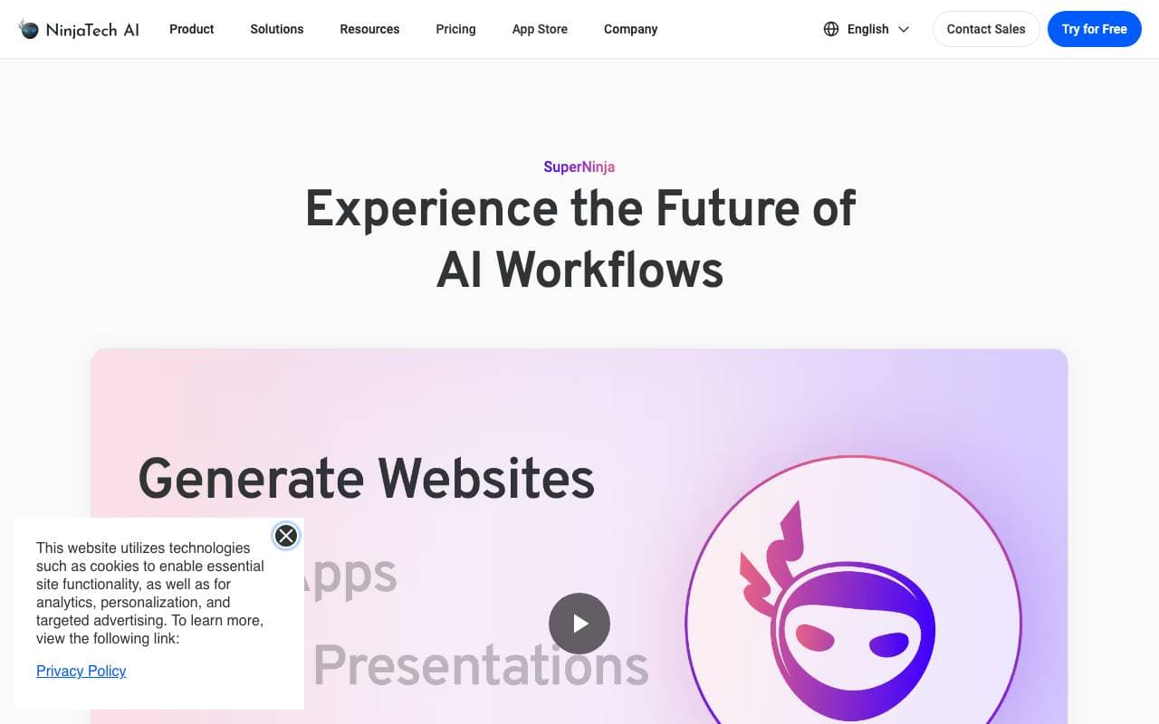 SuperAgent AI interface preview