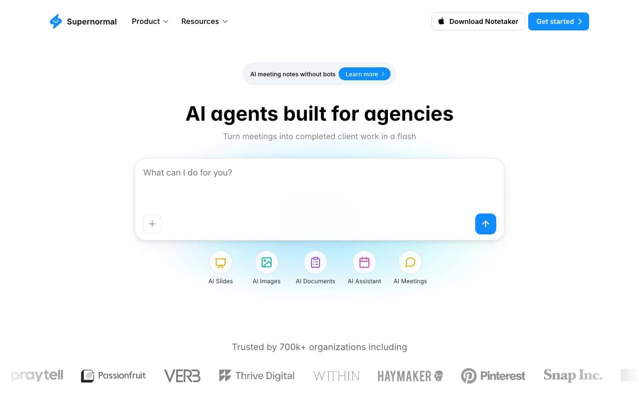 Supernormal interface preview
