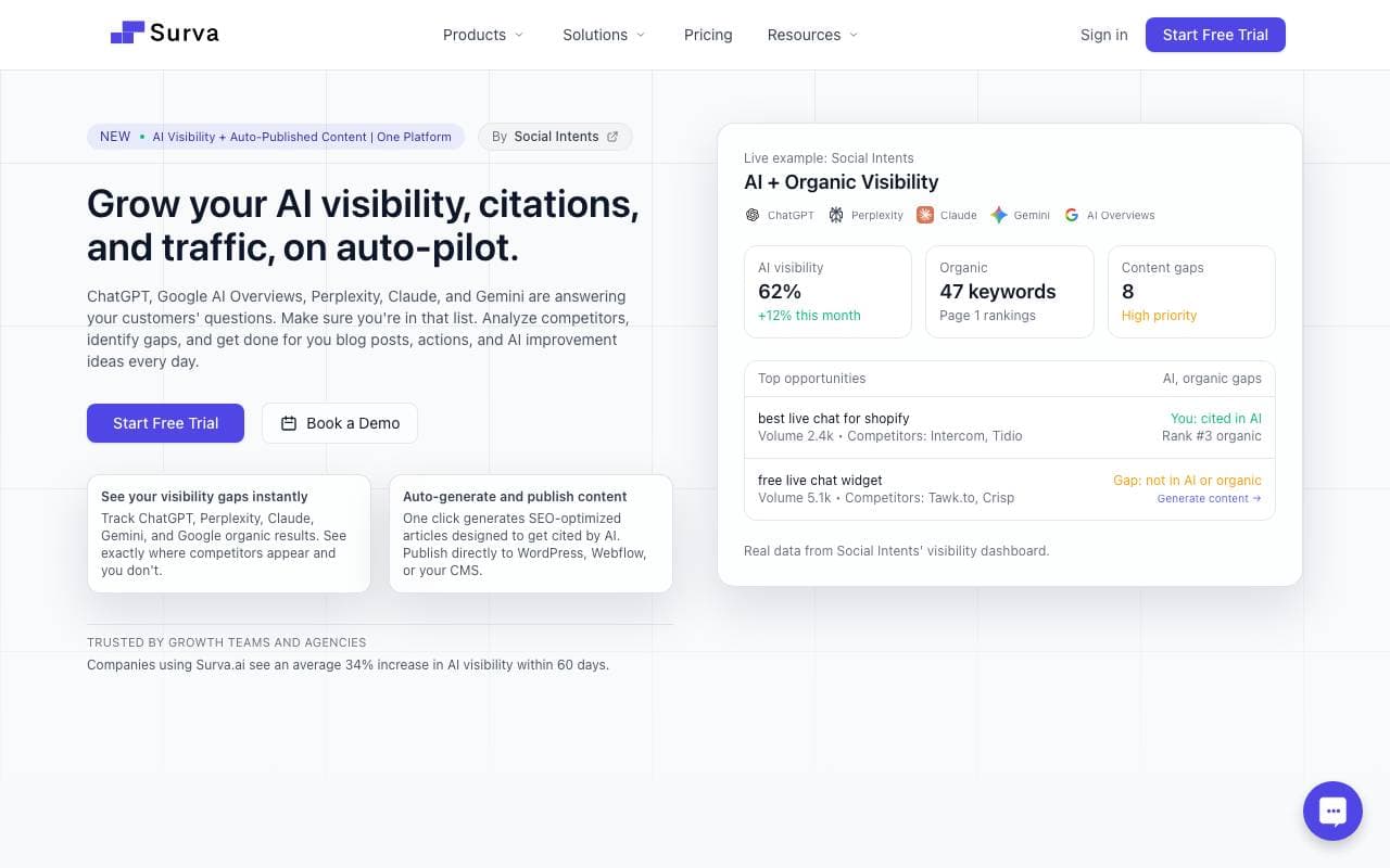 Surva.ai interface preview