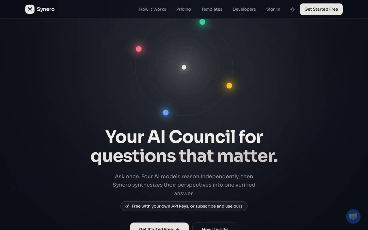 Synero AI interface preview