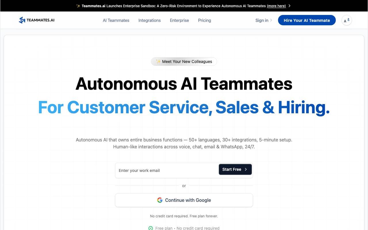 Teammates.ai interface preview