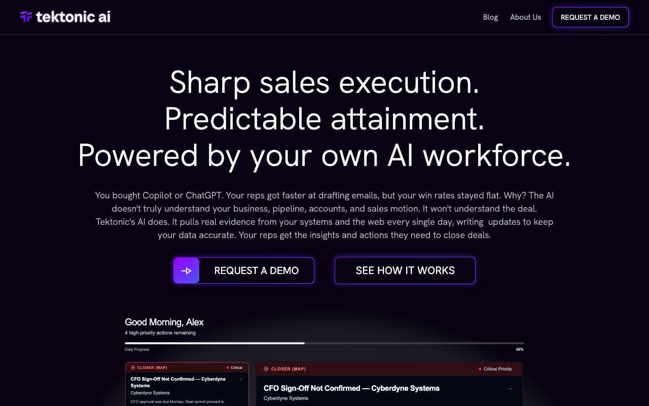 Tektonic AI interface preview
